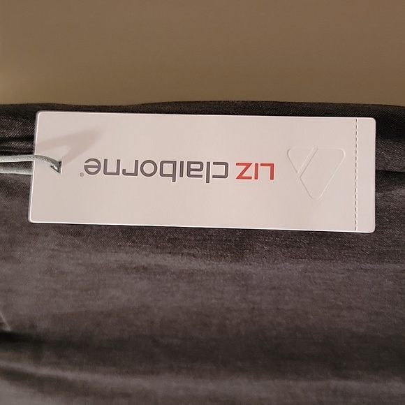 NWT Liz Claiborne Charcoal Straight Leg Women's Pants - Picture 2 of 3